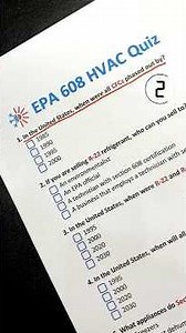 Part 2: EPA 608 Quiz Challenge – Can You Pass This HVAC Test? #epa608 #hvac #hvacsystem #viral