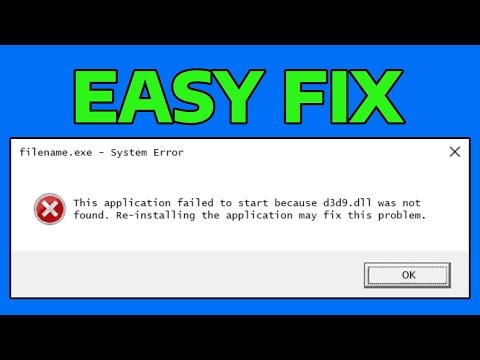How To Fix D3D9.DLL Error On Any Game GTA V OPEN IV PUBG