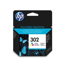 HP 302 Ink Cartridge, Tri-Colour, Vibrant Printing