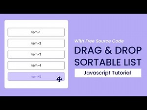 Drag and Drop Sortable List | Javascript Tutorial