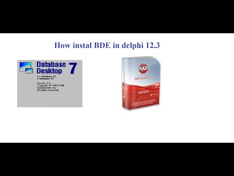 How To instal BDE In delph 12 3