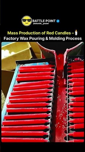 How Red Taper Candles Are Made – Inside the Industrial Wax Molding Process 🕯️🏭