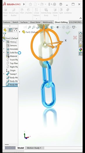 SolidWorks Chain Modeling Tutorial | CAD Short #shorts