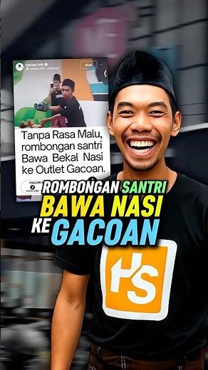 Rombongan Santri Ini Makan Mie Gacoan Tapi Sambil Bawa Bekal Nasi #shorts