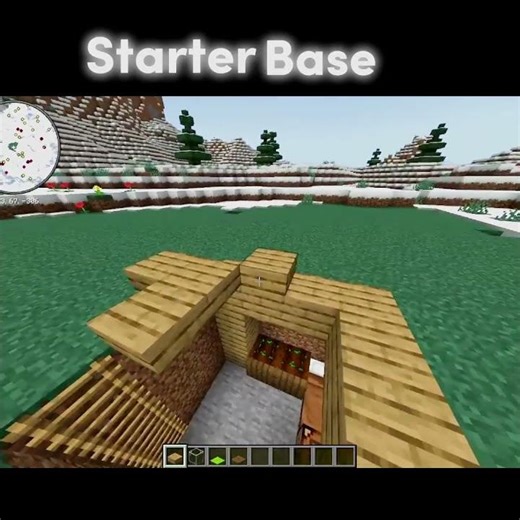 Simple & Safe Minecraft Starter House (Quick Tutorial!) #minecraft #shorts