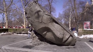 11K views · 72 reactions | "To make something in a public space is very different than in a museum. You cannot control what's happening around it. The public is not looking for art, they just bump into it. And I think it's very interesting. It's a different way of thinking." - Artist Mark Manders on his new public work, "Tilted Head," currently on view on 5 Avenue & 60 Street. | Public Art Fund | Facebook