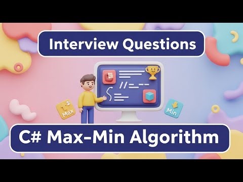 C# Max–Min Algorithm | Interview Questions for Beginners #coding #learningcoding #programming