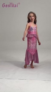 Princess Dress Up Little Girls Mermaid Costume Toddler Mermaid Dress Halloween Costumes for girls