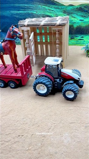Mini horse stable mini motor water pump science project diy tractor video #406