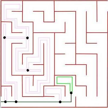 Maze Solving Algorithms: Tremaux's Algorithm Visual Example
