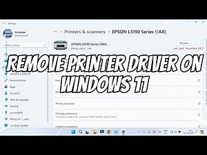 How to Remove Printer Driver on Windows 11