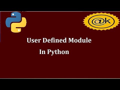 How to create a user defined module in python
