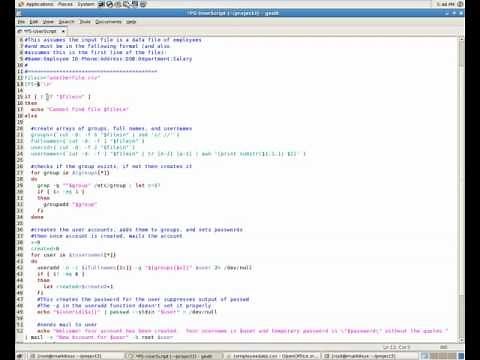 Bash script to create user accounts in Linux