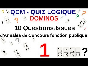 DOMINOES - Multiple Choice Questions / Logic Quiz - 10 questions. Past Civil Service Exams - Psyc...