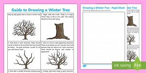 Winter Art Lesson 1: Drawing Trees Guide
