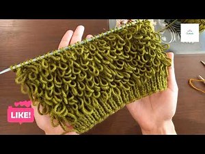Easy Knit Stitch Patterns for Beginners | Loop knitting design | Written Instructions | Loop Stitch