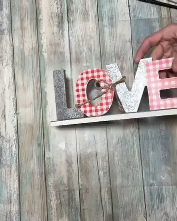 Dollar Tree Love Shelf Sitter | Creating Through Chaos