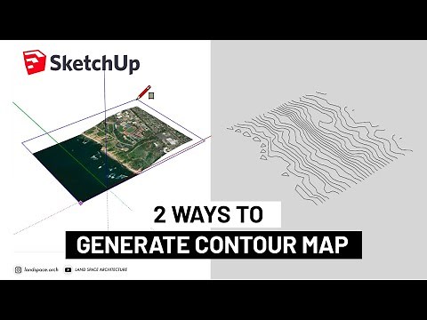 2 Ways to Generate Contour Map and Place into 3D Environment in SketchUp