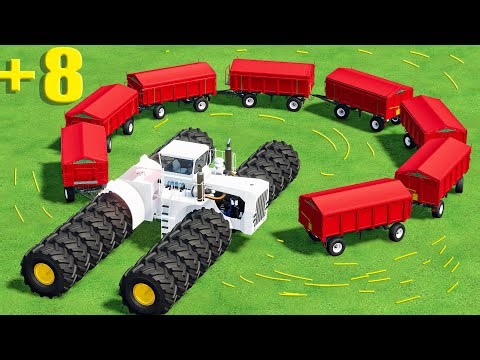 ROAD TRAIN MAYHEM! BIG BUD vs +8 Multi Trailer Madness- FS22 Canola Delivery with 8 ROAD TRAIN- fs22