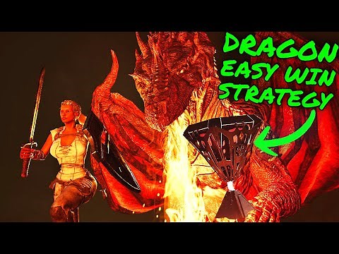 How To Easily Beat The DRAGON on Ark Survival Ascended!!! Solo or Small Tribes!!!