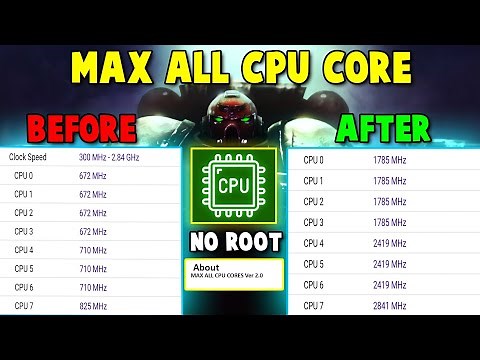 Max All CPU Core - How To Overclock CPU On Android No Root | No Root Overclock - No Lag