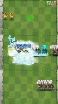 PvZ 2 - 4 Plants Power Up Vs 50 Bucket Head Zombies Max Speed - P2- ROUND 2 #shorts #youtubeshorts