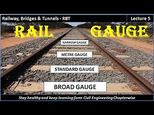 RBT / Rail Gauge / Broad Gauge / Standard Gauge / Metre Gauge / Narrow Gauge / Lecture -5