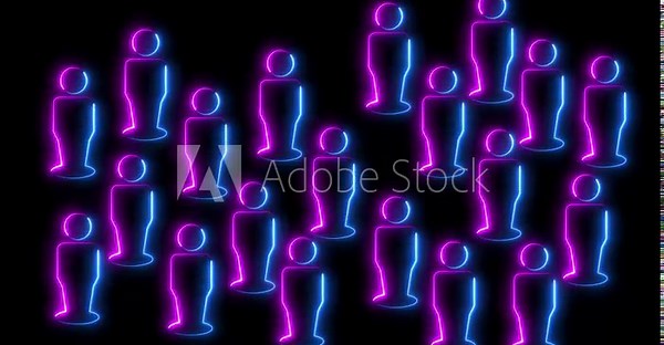 A group of people icon, Animated icon . Connected people icon. Flat Group of People or Humans Icon Animation.