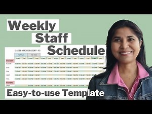 Printable Staff Schedule Weekly Planner that automatically calculates Hours worked & Wages