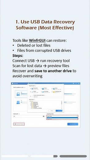 Learn how to recover deleted files from a USB drive. #usbdrive