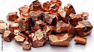 Native copper it is isolated on a white background Video