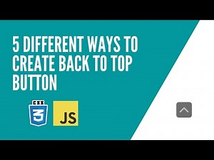 Scroll Back To Top Button - 5 different ways