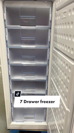 7 drawer upright freezer at Costco! I love this thing! #costco #costcoguide #freezerorganization
