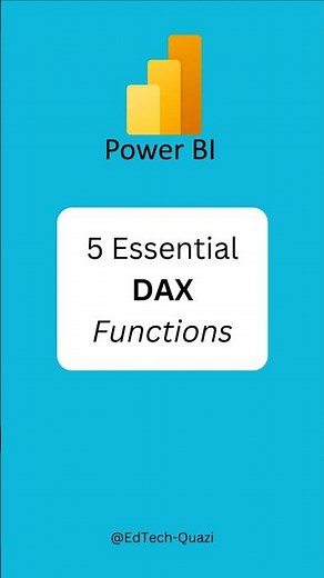 5 Essential DAX Functions Every Power BI User Should Know #powerbi #excel #data