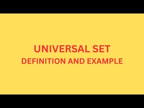 Universal Set | Definition, Venn Diagram & Examples | Set Theory Basics