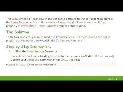 Solving the C# WPF MVVM ItemSource Issue: Making Your ComboBox Work in a DataGrid
