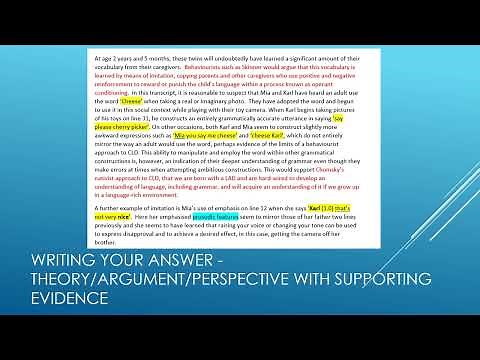 English Language A Level CLD Writing about a transcript