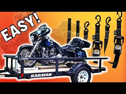 How To EASILY Strap Down A Motorcycle Onto A Trailer SAFELY!