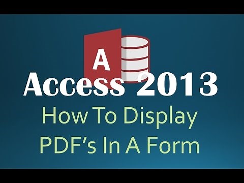 How To Display PDFs In A Form