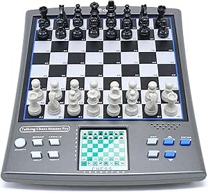 iCore Electronic Chess Set, Talking Computer Chess Board, 100 Preset Exercises, 5 Levels, 40 Famous Electronic Chess Games for Kids & Adults