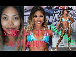 Bikini Competition Hair & Makeup on Show Day! Tips & Tricks!