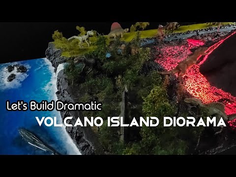 Jurassic Volcano Island: A Diorama Adventure