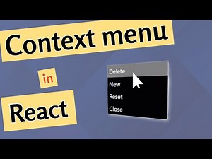 How to create a context menu in React #react