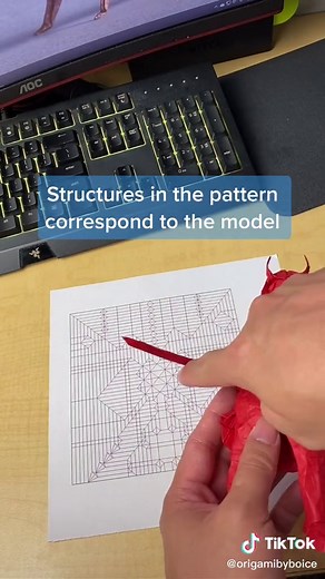 The technique behind all complex origami. I teach how to read these on YT! #LearnOnTikTok #TikTokPartner #origamitutorial #artist #fyp