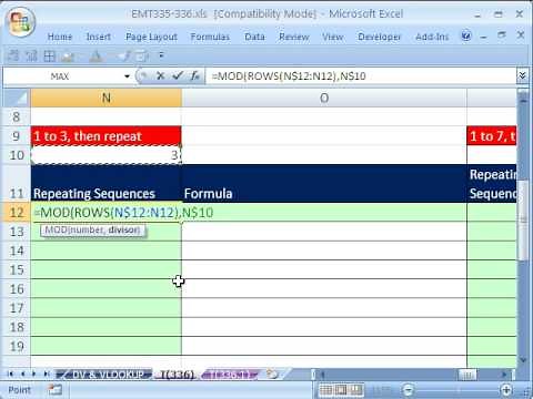 Excel Magic Trick 336: Incrementing Numbers In Formulas