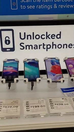 Unlocked smart phones at Walmart