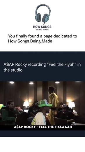 how songs being made on Instagram: "A$AP Rocky recorded *Feel the Fiyaah* during 2018 sessions for **TESTING**, collaborating with Takeoff. Rocky’s vocals were animated, rhythmic, and precise, emphasizing timing, tone, and breath control. He relied on natural takes and energy rather than heavy autotune, allowing performance and chemistry to shape the track’s fiery intensity throughout the studio process. *Feel the Fiyaah* was released in 2018 and became a fan favorite on TESTING, praised for ene