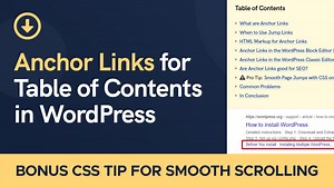 How to Create "Jump to page section" Anchor Links in WordPress in 2025
