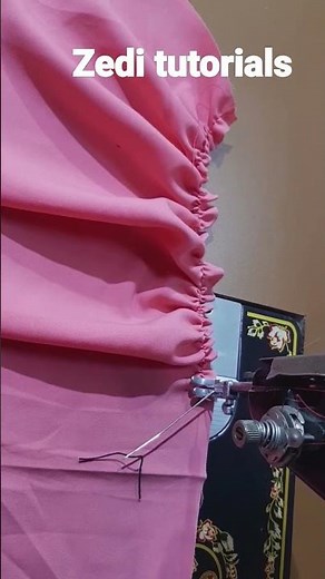Easy trick for making ruffles/ #sewingtips #sewinghacks #sewingmachine