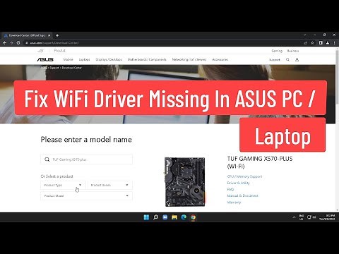 How to Install ASUS Wi-Fi Driver On Windows 11/10/8/7 | Fix Wifi Driver Missing In ASUS LAPTOP / PC